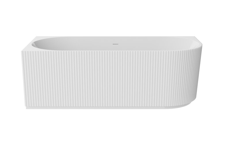 Denaya Besco biała wanna wolnostojąca 150 cm lewa syfon czarny WAS-150-DLB