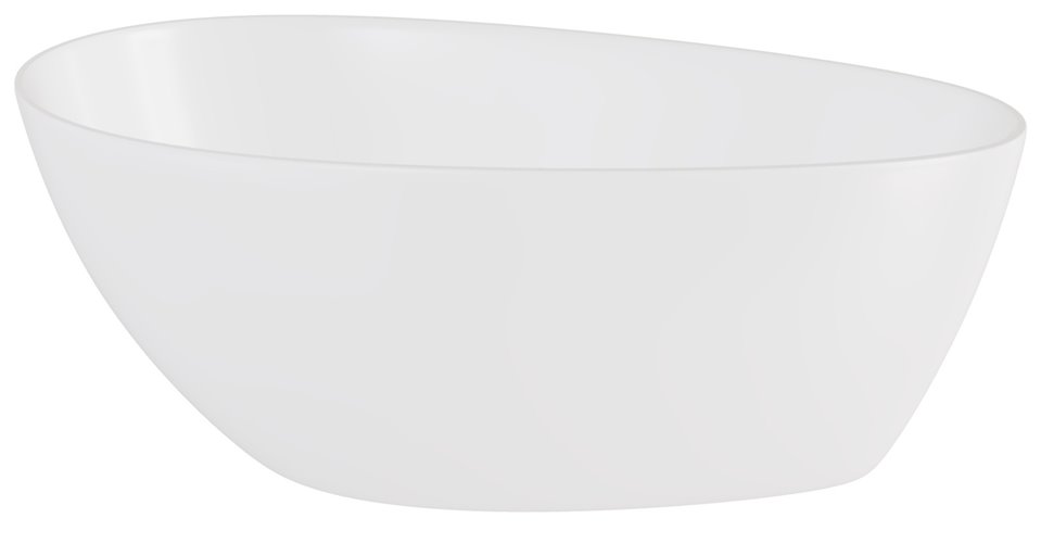 Matowa wanna wolnostojąca z konglomeratu + klik-klak chrom Goya Matt 160 Besco WMMB-160G