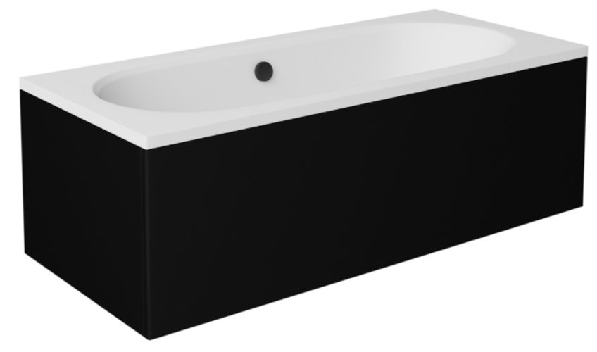 Czarna obudowa do wanny 160 Vitae Besco
