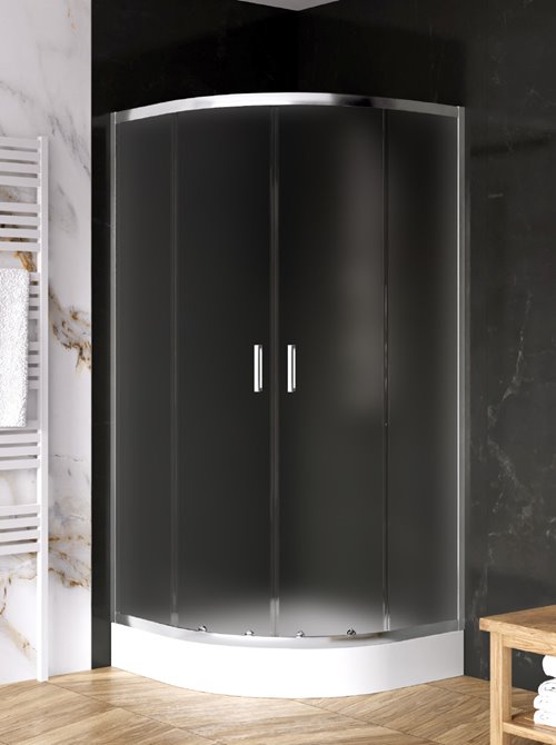 Kabina prysznicowa półokrągła 80x80 szkło satyna K-3573 Suvia New Trendy