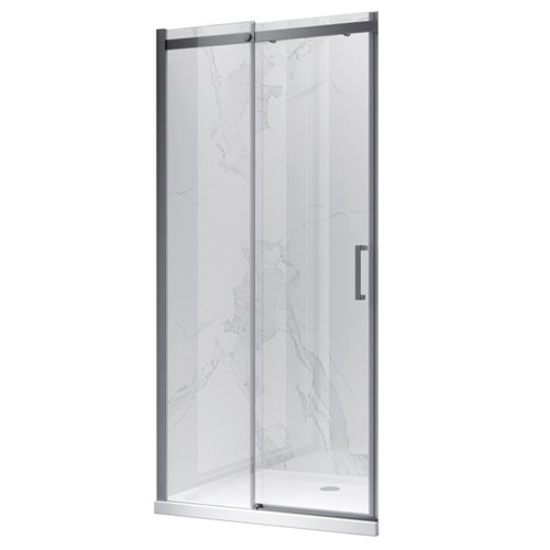 Stal szczotkowana drzwi prysznicowe do wnęki 105-110 cm rozsuwane szkło 8 mm KZ09B