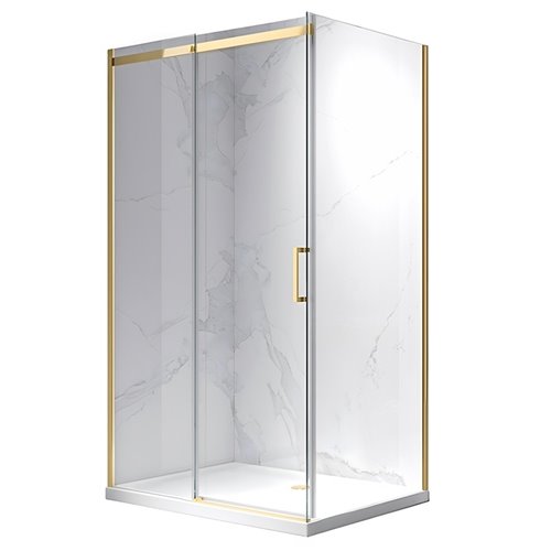 Złota kabina prysznicowa prostokątna 120x80 szkło 8 mm ZES-KZ22C-GL-120X80