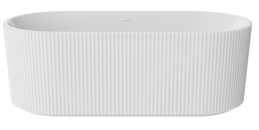 Giuliana Besco biała wanna wolnostojąca 150 cm syfon czarny WAS-150-GLC