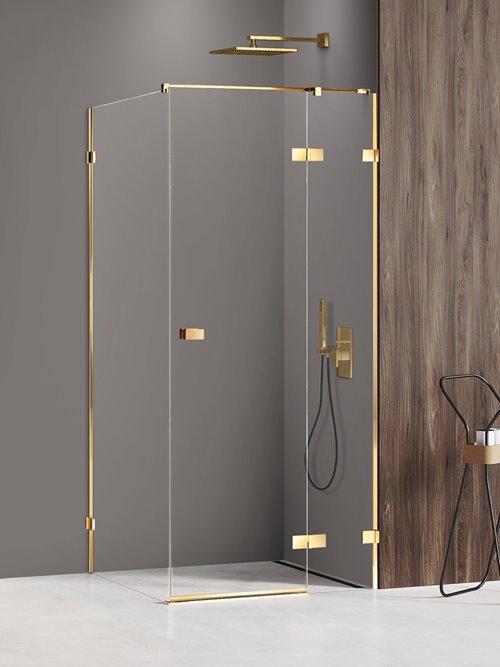 Złota kabina prysznicowa prawa 80x80 EXK-1647 Avexa Gold Shine New Trendy