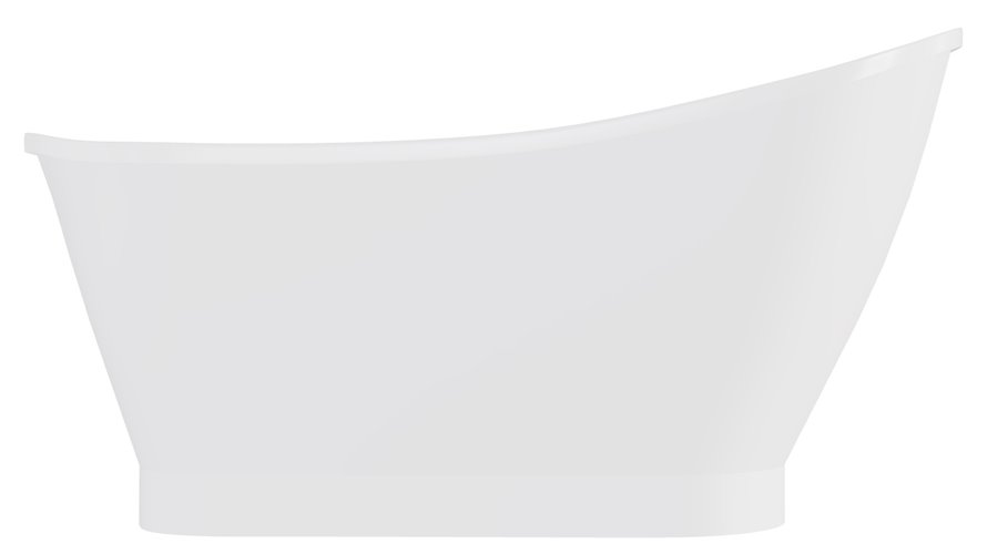 Matowa wanna wolnostojąca 150 cm syfon klik-klak złoty Gloria Besco WMMB-150GLG