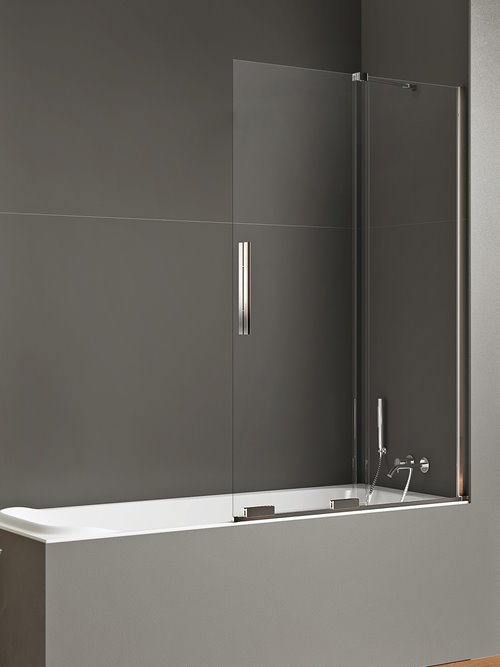 Chromowany parawan wannowy rozsuwany 80 cm Smart New Trendy EXK-4094-WU