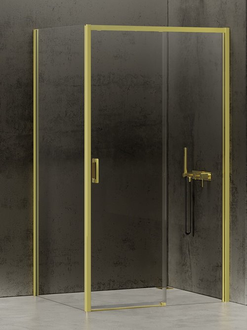 Kabina prysznicowa prostokątna prawa 100x80 złota D-0421A/D-0223B Prime New Trendy Gold