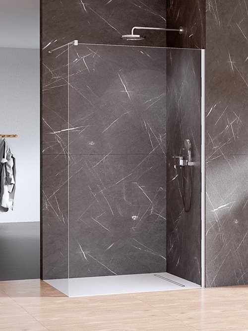 Ścianka prysznicowa chromowana 80 cm K-1715 Nesta Chrome New Trendy