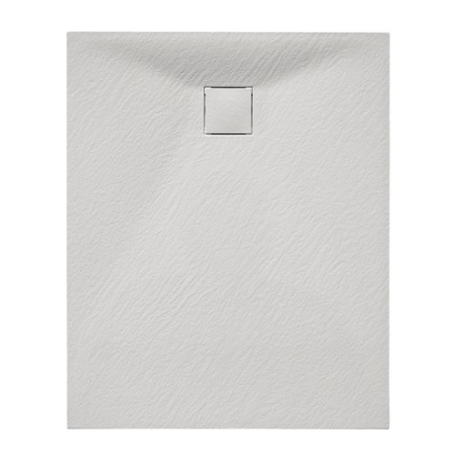 Biały brodzik prysznicowy prostokątny o strukturze kamienia 130x80 cm Riko Hydrosan