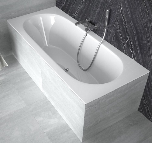 Prostokątna wanna do zabudowy Vitae Slim Besco 150 cm