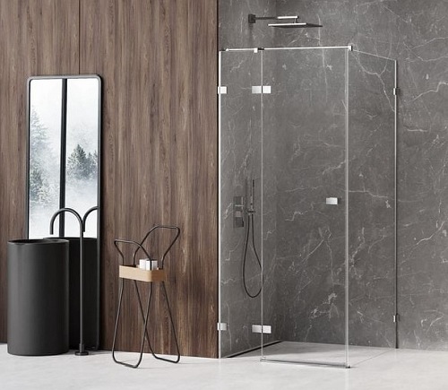 Chromowana kabina prysznicowa lewa 80x70 EXK-1455 Avexa New Trendy