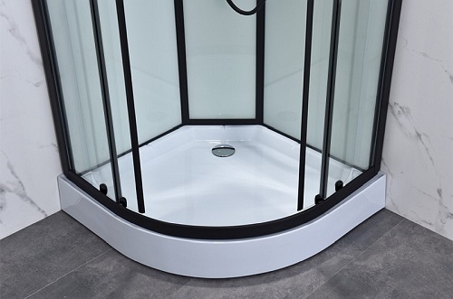 Kabina prysznicowa niski brodzik hydromasaż biały środek 90x90 WSH-311B