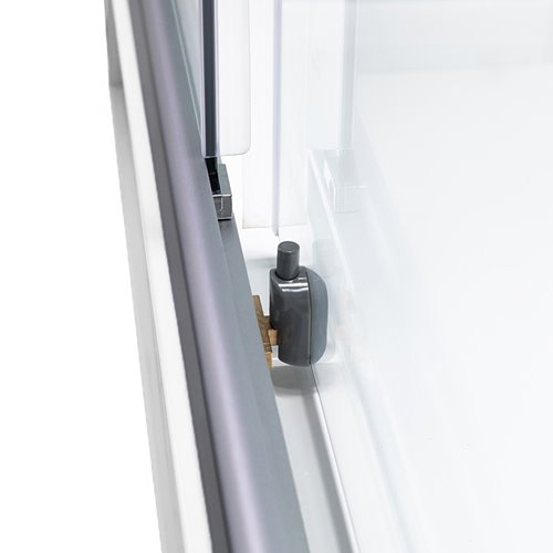 Kabina prysznicowa zabudowana prostokątna profil szczotkowany 100x80 Alma Prawa