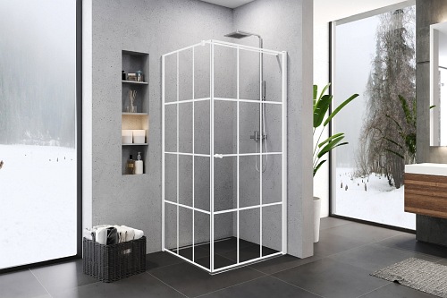 Kabina prysznicowa 90x90 prawa Superia White New Trendy K-0795