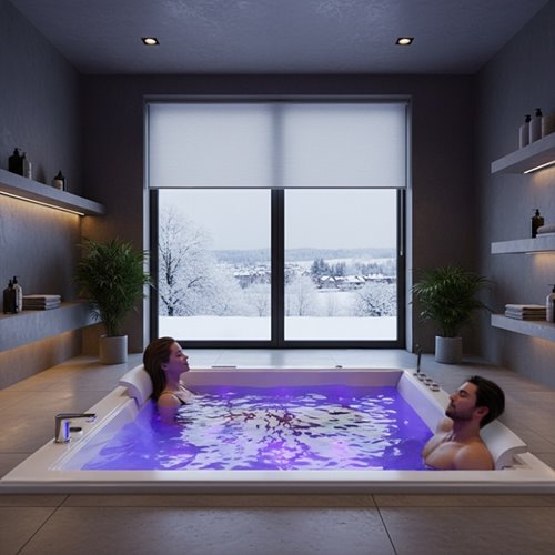 Wanna z hydromasażem prostokątna do zabudowy + obudowa Diablo 666 180x150