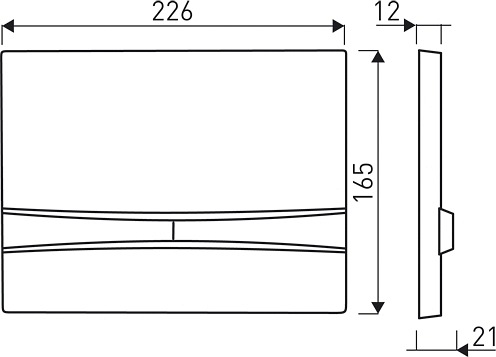 Przycisk do stelaża K-50 Slim Adriatic Czarny Mat