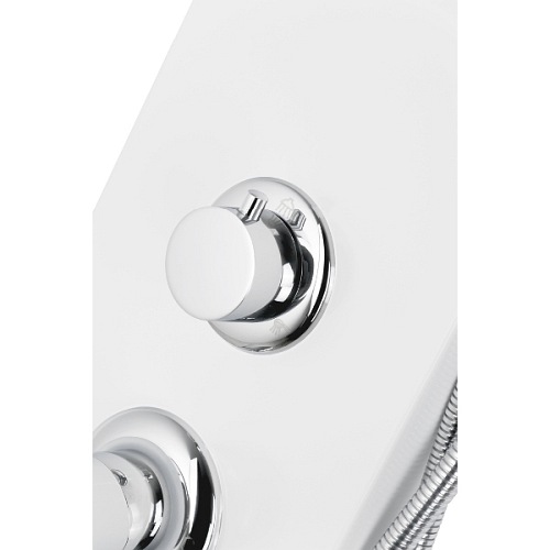 Panel natryskowy z hydromasażem w kolorze białym Alto Corsan