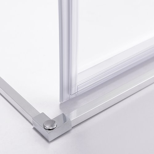 Chromowana kabina prysznicowa kwadratowa Super Slim Nova 80x80 drzwi rozsuwane
