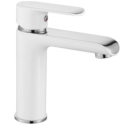 Bateria umywalkowa niska Bloom White Chrom Rea