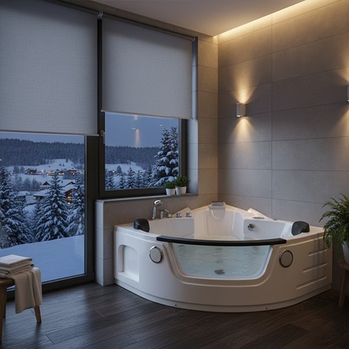 Wanna z hydromasażem narożna Orino 632C 135x135