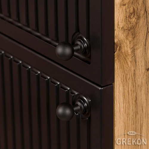 Słupek łazienkowy wiszący czarny mat 143x40 cm Argento Gante