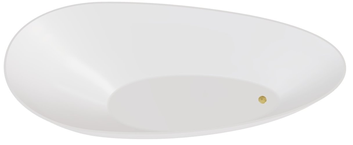 Wanna wolnostojąca + klik-klak złoty Keya Besco 165x70 cm WMD-165-KKG