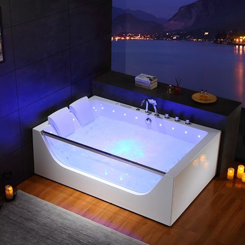 Wanna z hydromasażem prostokątna 180x120 cm Nike 937 Hydrosan