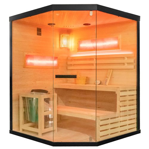 Sauna fińska pięciokątna 5 osobowa wysokotemperaturowa 6W Harvia 150x150 cm Lark4