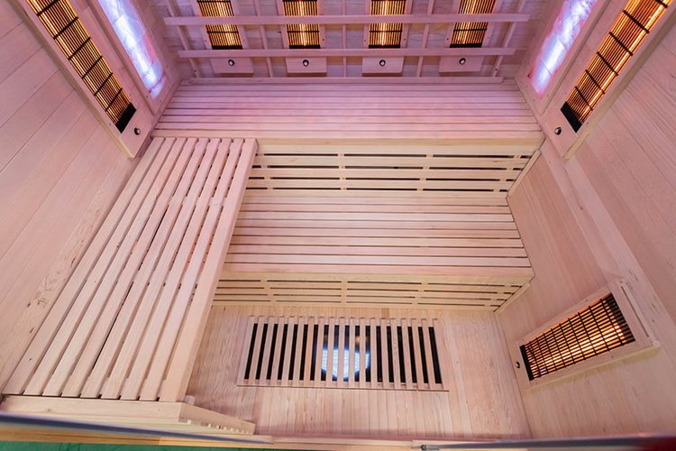 Sauna na podczerwień czteroosobowa panele sól himalajska 180X160X200CM MO-EA4R Infrared Mazur