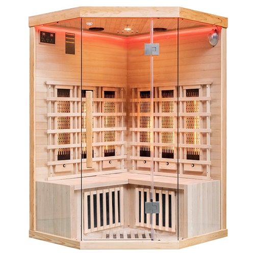 Sauna na podczerwień 3-osobowa 120x120 cm grzejniki kwarcowe i karbonowe Alta6 Infrared