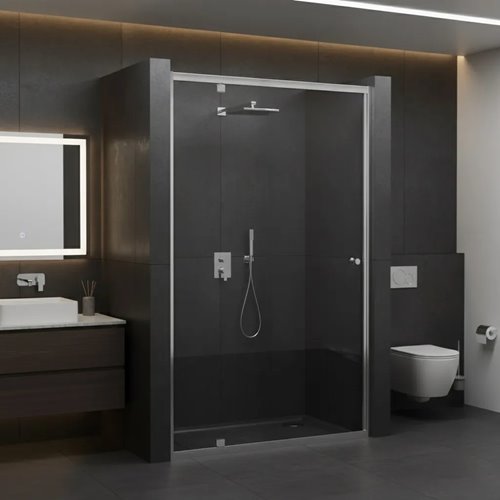 Drzwi prysznicowe uchylne chrom 90 cm Primo Swing Rea