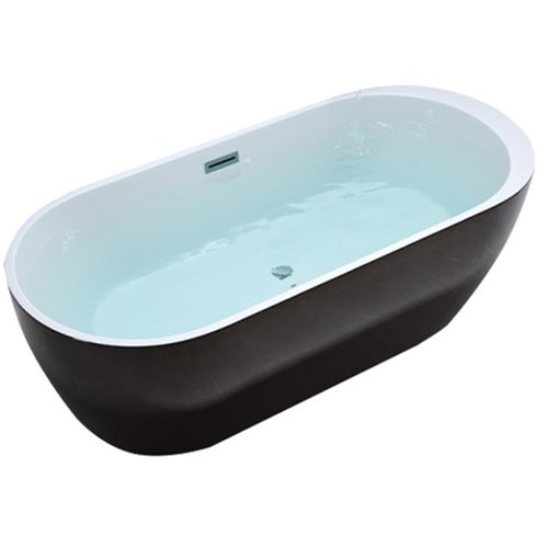 Wanna wolnostojąca czarno biała 150 cm Porto Hydrosan