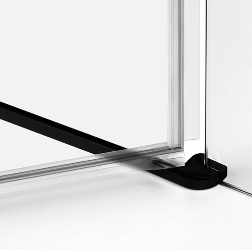 Kabina prostokątna 90x80 lewa D-0273A/D-0164B New Renoma Black New Trendy