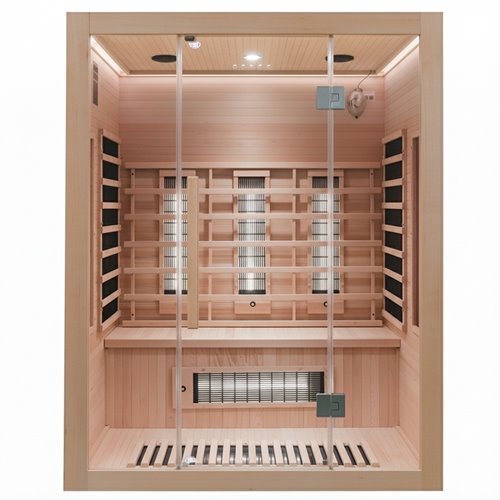 Sauna na podczerwień 4-osobowa 150x120 cm grzejniki kwarcowe i karbonowe Alta3 Infrared