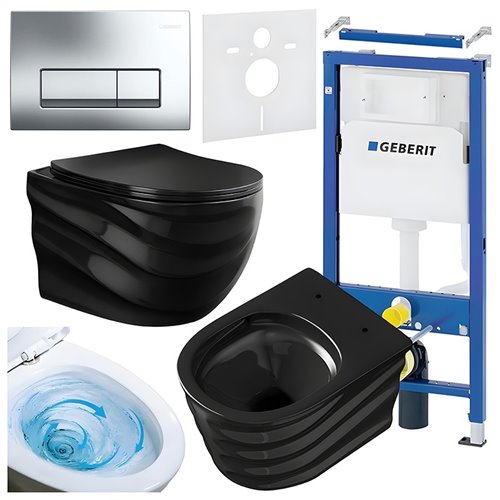 Zestaw podtynkowy stelaż GEBERIT DUOFIX + miska SKAL-BL-RIM-03 + przycisk DELTA 50 chrom