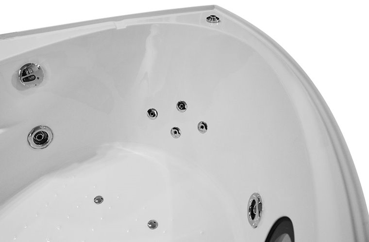 Duża wanno kabina Spa z hydromasażem + sauna parowa 155x155 cm MO-0543