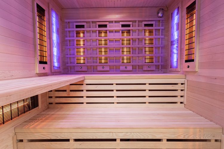 Sauna na podczerwień czteroosobowa panele sól himalajska 180X160X200CM MO-EA4R Infrared Mazur