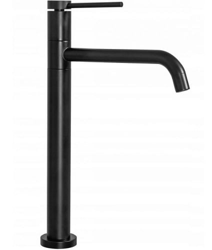 Bateria umywalkowa czarna, wysoka Lugano Slim Rea