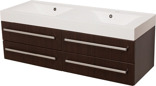 Szafka z umywalką 140/50/4 Nadia seria Fokus Wenge Mat