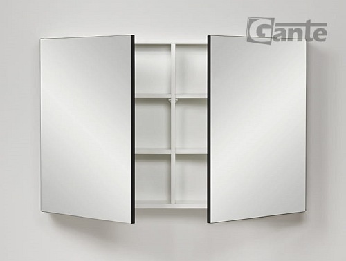 Szafka wisząca z lustrem 100x65 cm czarny mat Belli Gold