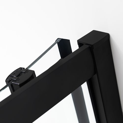 Kabina prysznicowa na głębokim brodziku czarny profil 90x90 Maja Hydrosan