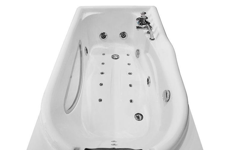Wanna z hydromasażem Spa przyścienna 170x87 cm MO-1634HC