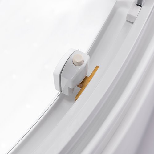 Kabina prysznicowa na głębokim brodziku biały profil 90x90 Maja Hydrosan