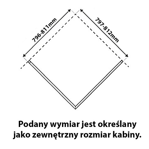 Biała kabina prysznicowa 80x80 kwadratowa drzwi uchylne KZ01B