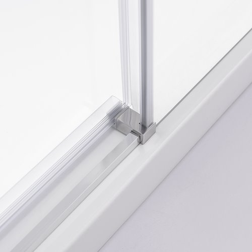 Chromowana prostokątna kabina prysznicowa Super Slim Nova 120x80 drzwi rozsuwane