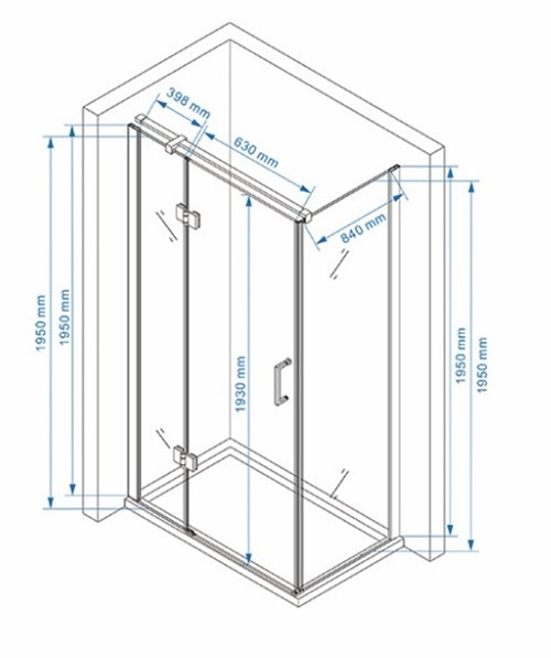 Biała kabina prysznicowa prostokątna drzwi uchylne 110x90 KZ03B