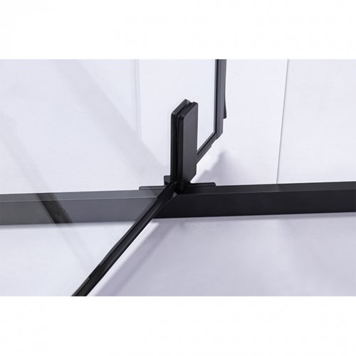 Czarne drzwi prysznicowe uchylne do wnęki 110 cm SH08D