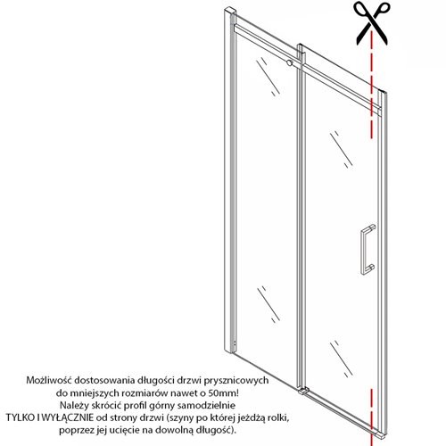 Czarna kabina prysznicowa prostokątna 120x80 szkło 8 mm ZES-KZ22C-BL-120X80