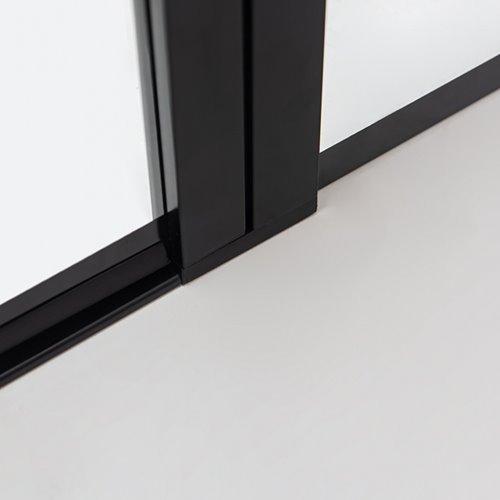 Czarna prostokątna kabina prysznicowa 120x80 drzwi uchylne BS02C