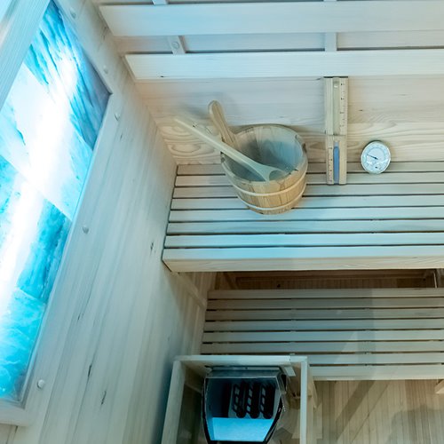 Sauna fińska 2 osobowa wysokotemperaturowa 3,5KW Harvia 120x120 cm Lark1-WD